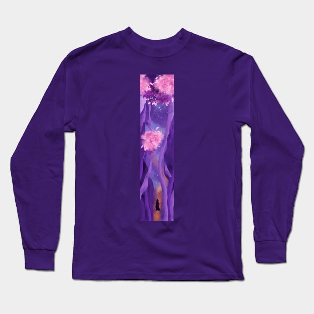 Girl on Path to the Stars Long Sleeve T-Shirt by nobelbunt